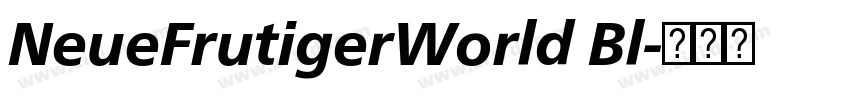 NeueFrutigerWorld Bl字体转换